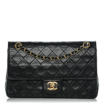Chanel Lambskin Quilted Medium Double Flap Black 1 of 10