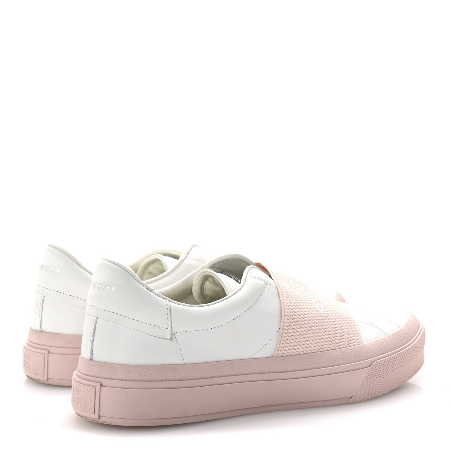 Givenchy Calfskin Band Logo Womens City Sport Sneakers 41 White Pink 5 of 10