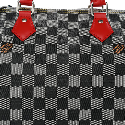 Louis Vuitton Damier Speedy Bandouliere 30 Black White 8 of 10