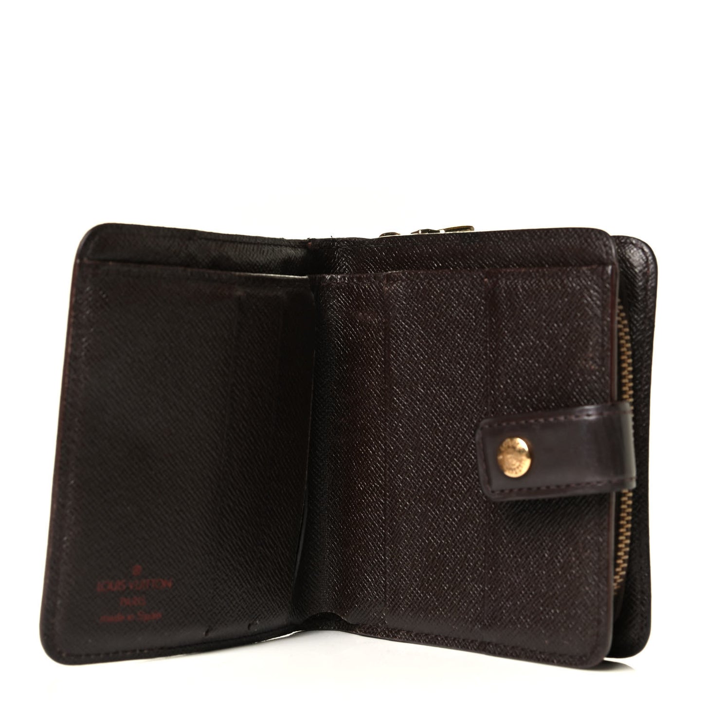 Damier Ebene Zippe Zipped Compact Wallet
