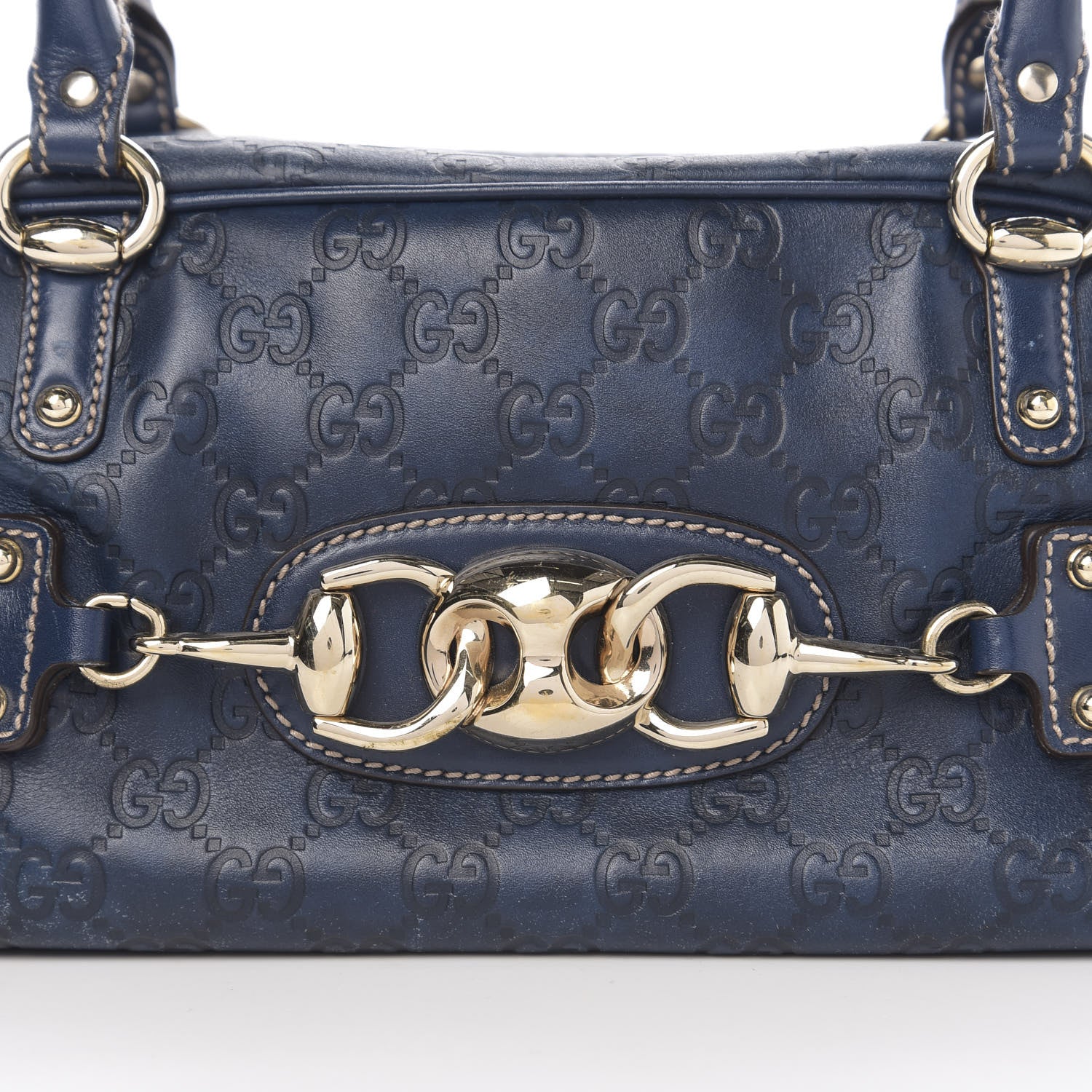 Gucci Monogram Medium Wave Boston Navy 10 of 10