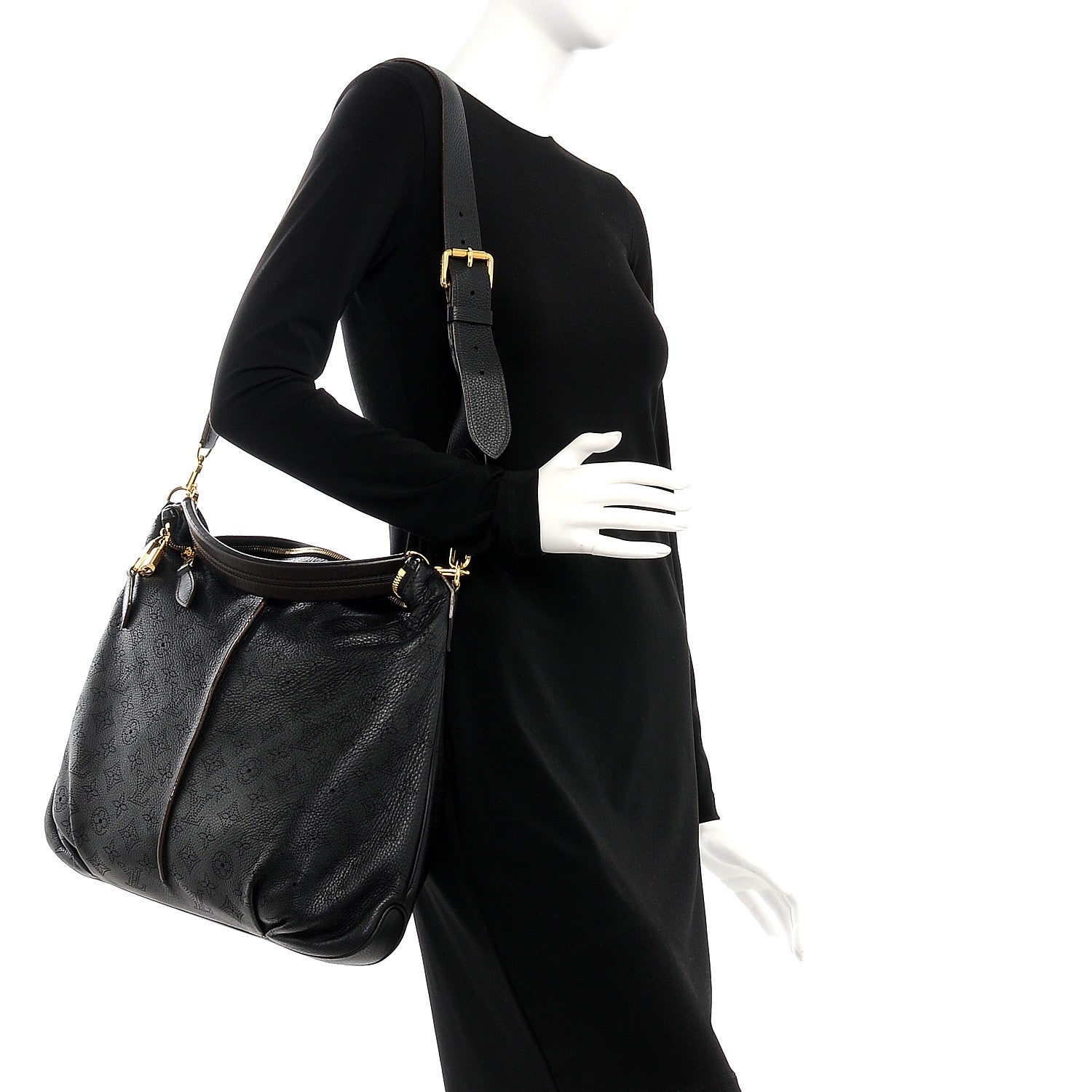 Louis Vuitton Mahina Selene MM Black 2 of 9