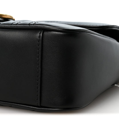 Gucci Calfskin Matelasse Medium GG Marmont Shoulder Bag Black 10 of 13