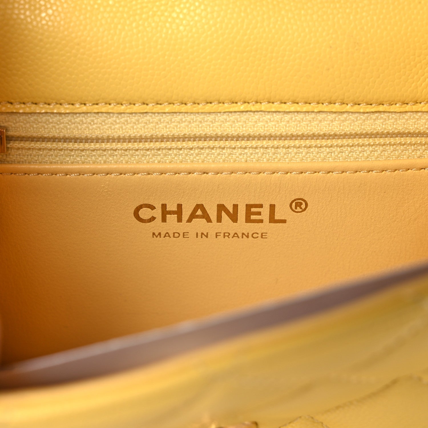 Chanel Caviar Quilted Mini Sweet Classic Flap Yellow 6 of 12