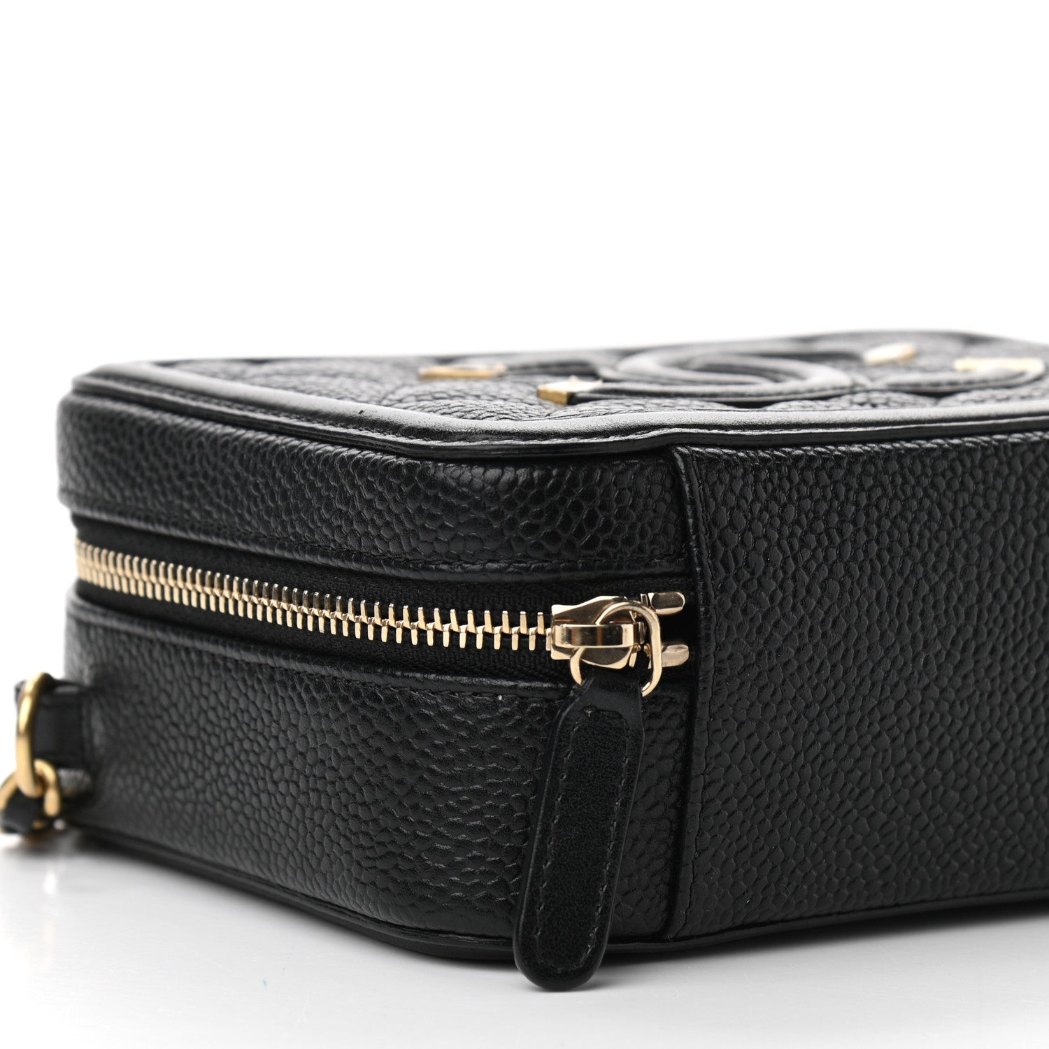 Chanel Caviar Quilted CC Filigree Vanity Clutch With Chain Black 9 of 11