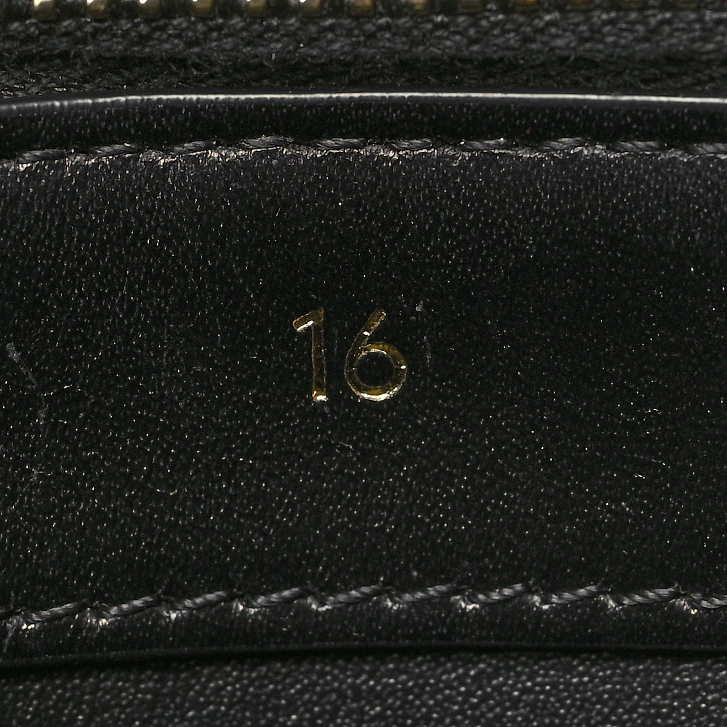 Satinated Calfskin Small 16 Top Handle Bag Black