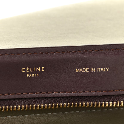 Celine Calfskin Suede Tri-Color Medium Trapeze Burgundy 6 of 32