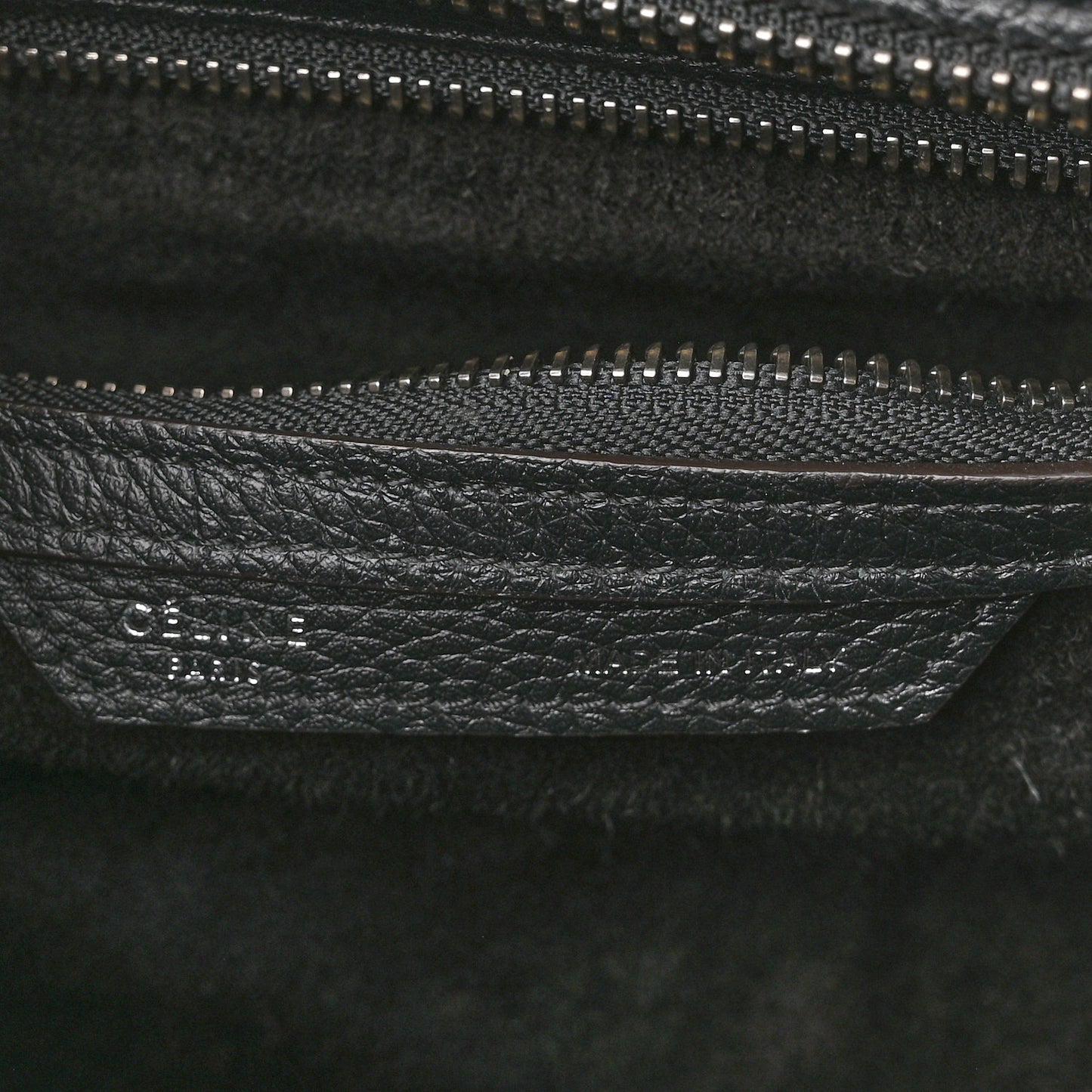 Drummed Calfskin Micro Luggage Black