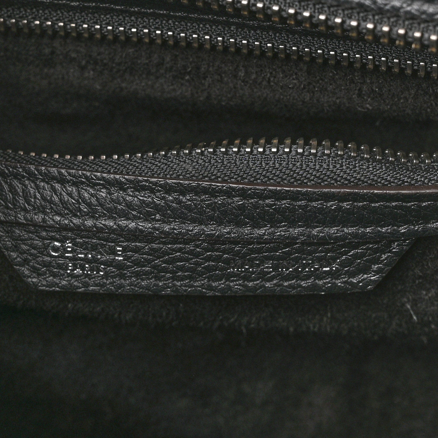 Celine Drummed Calfskin Micro Luggage Black 6 of 16