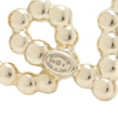 Chanel Metal Glass Swirling Pearls Brooch Pin Gold 7 of 10