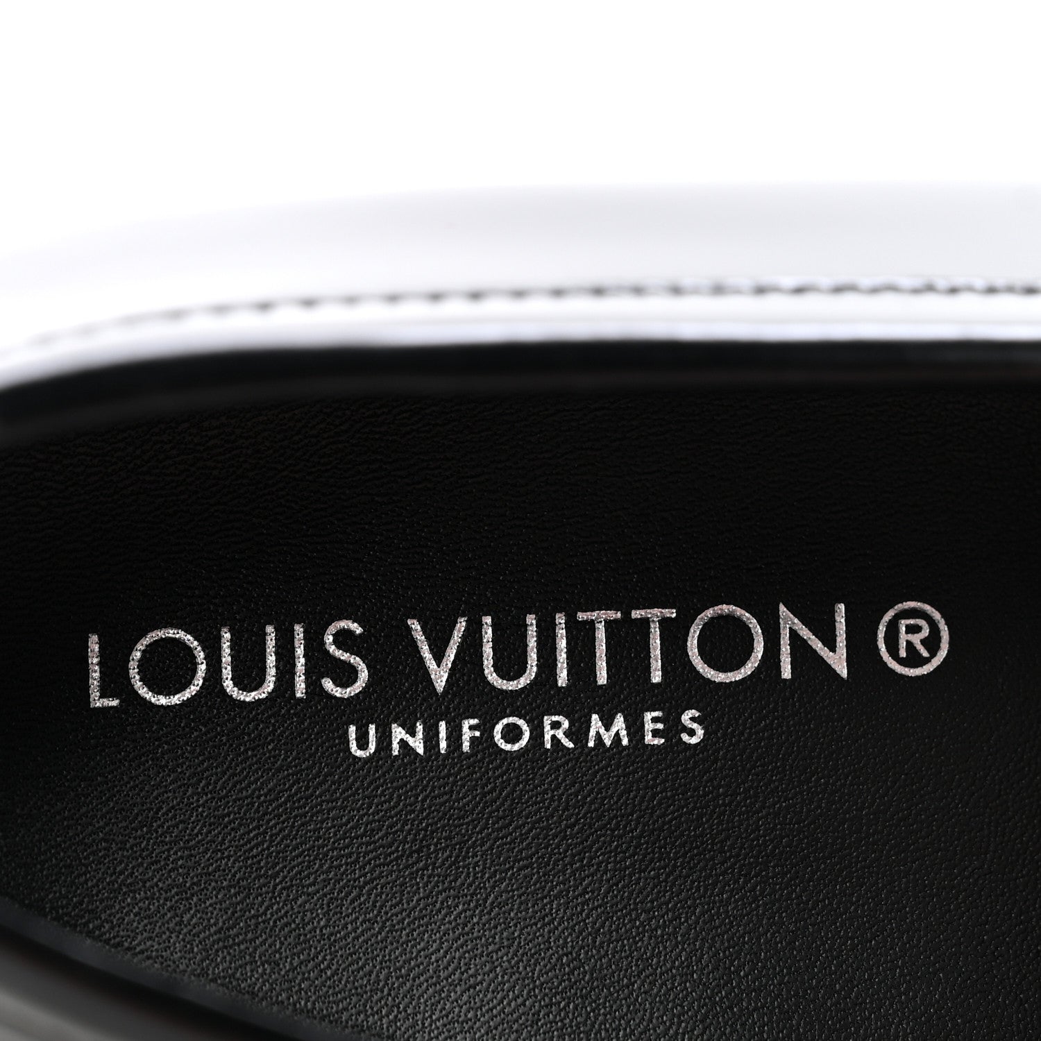 Louis Vuitton Glazed Calfskin Chess Flat Loafer 41 Black 8 of 9