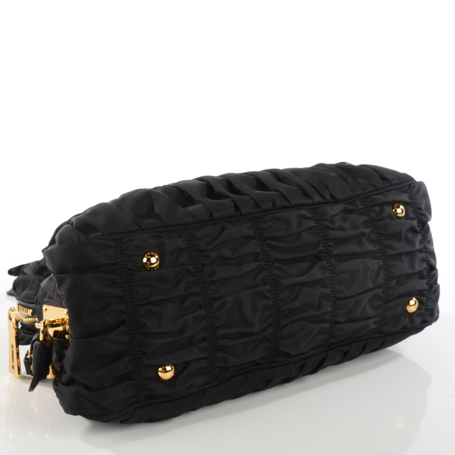 Prada Tessuto Nylon Gaufre Shopping Satchel Black 4 of 8