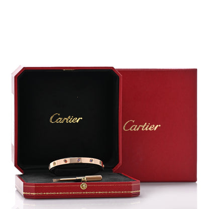 Cartier 18K Pink Gold Sapphire Garnet Amethyst LOVE Bracelet 16 7 of 7