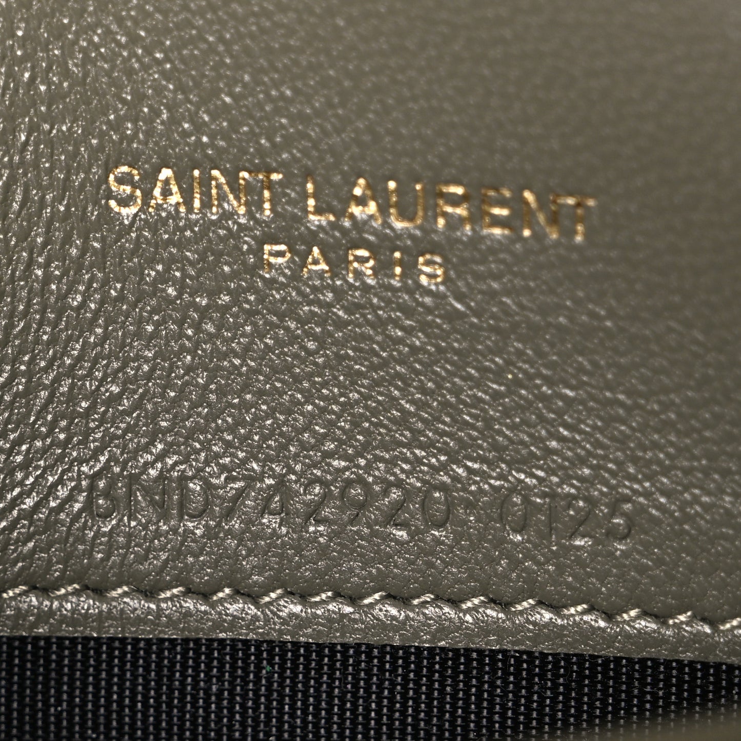 Lambskin Matelasse Chevron Monogram Envelope Chain Wallet  Green