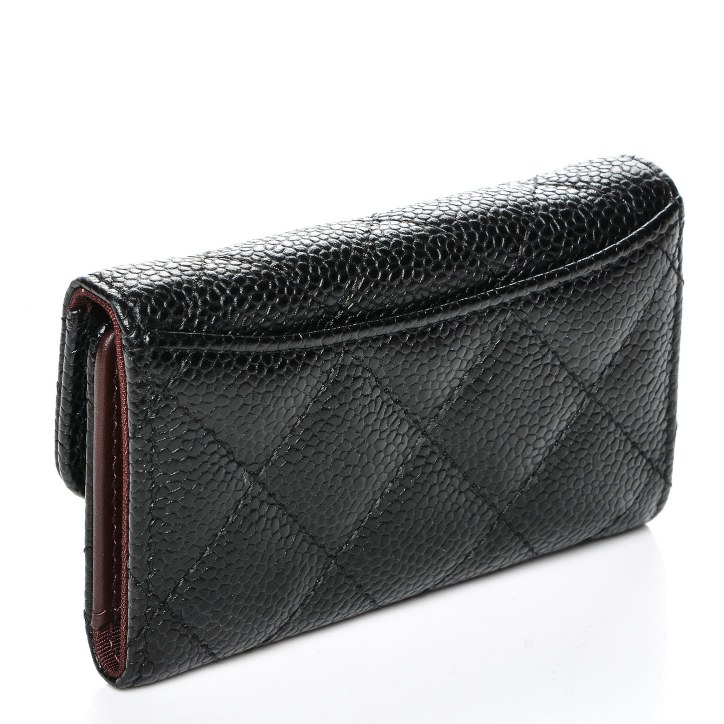 Caviar Quilted 6 Key Holder Black