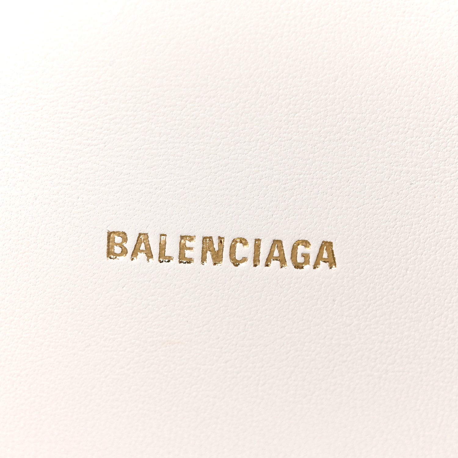 Balenciaga Shiny Calfskin Crocodile Embossed Hourglass Top Handle Bag XS White 6 of 9