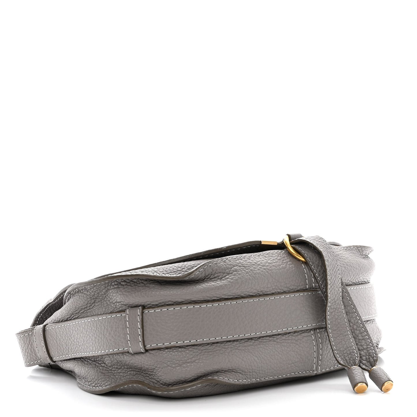 Calfskin Medium Marcie Round Crossbody Bag Cashmere Grey