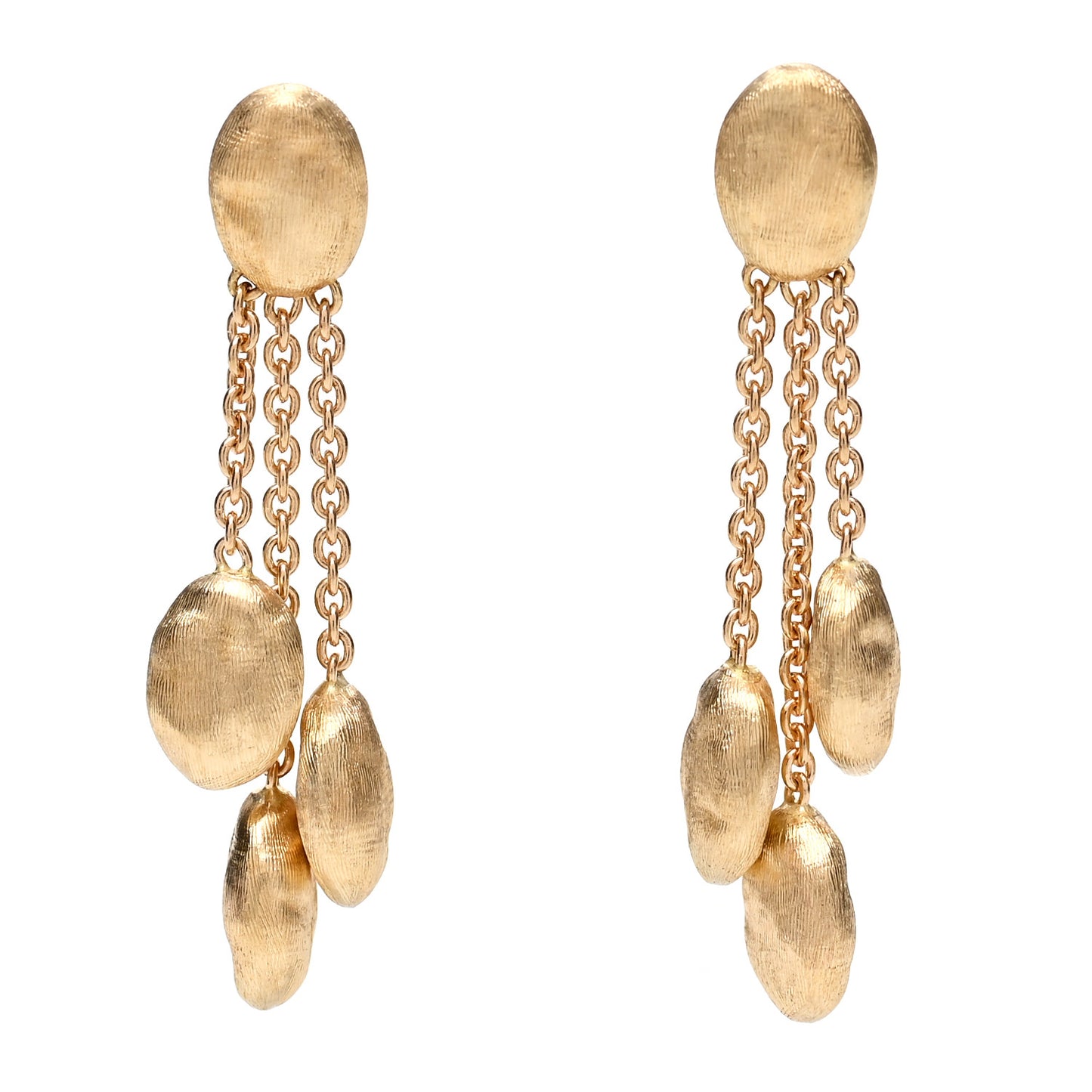 18K Yellow Gold Siviglia Three Strand Earrings