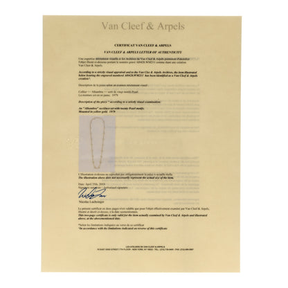 Van Cleef & Arpels 18K Yellow Gold Mother of Pearl 20 Motifs Vintage Alhambra Necklace 5 of 5