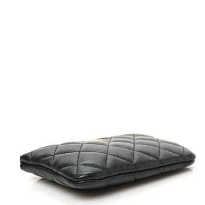 Chanel Lambskin Quilted Small Cosmetic Case Black 4 of 7