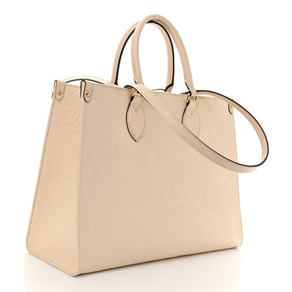 Louis Vuitton Empreinte Monogram Giant Onthego MM Creme 3 of 9
