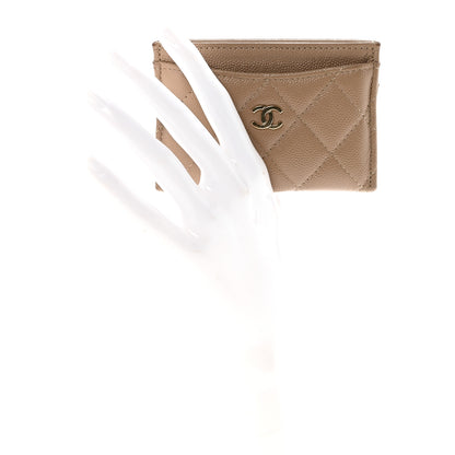 Chanel Caviar Quilted Card Holder Beige 2 of 8