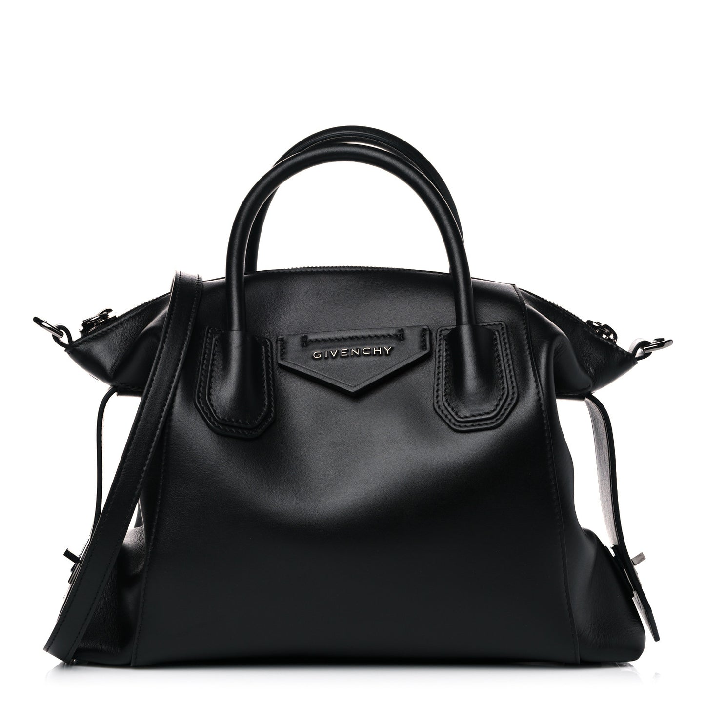 Smooth Calfskin Small Soft Antigona Black