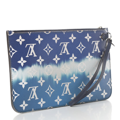 Louis Vuitton Monogram Escale Neverfull MM GM Pochette Blue 3 of 13