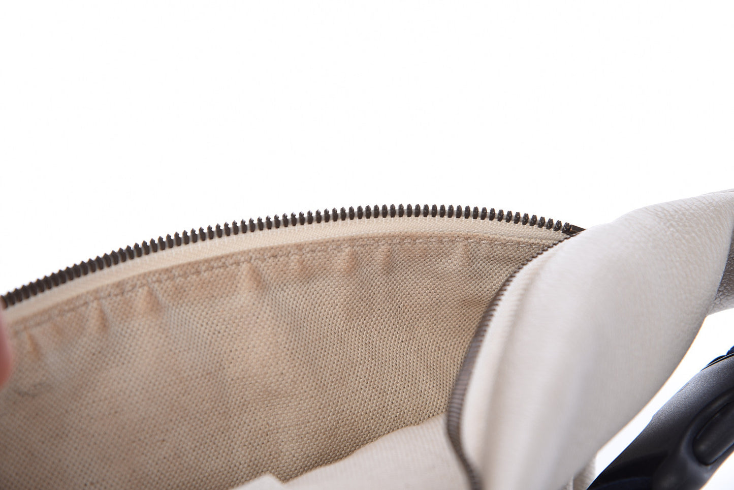 Grained Calfskin Logo Belt Bag White
