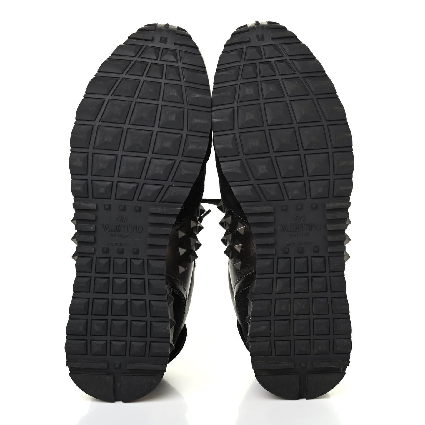 Calfskin Suede Mens Rockstud Sneakers 39 Gold Black