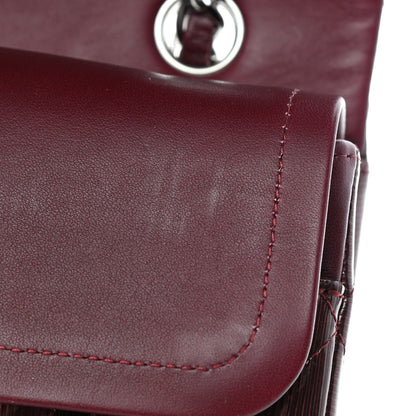 Chanel Striated Patent Quilted Medium Double Flap Burgundy 6 of 6