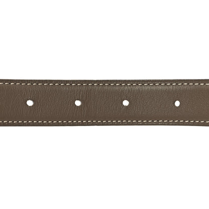 Hermes Epsom Swift 24mm Mini H Belt 75 30 White Etoupe 4 of 6