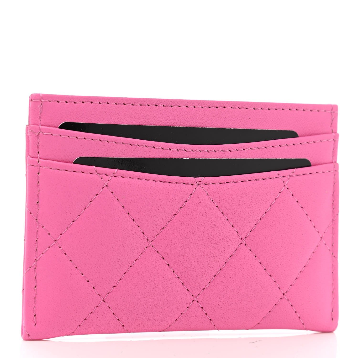 Chanel Lambskin Quilted Card Holder Pink 3 of 8