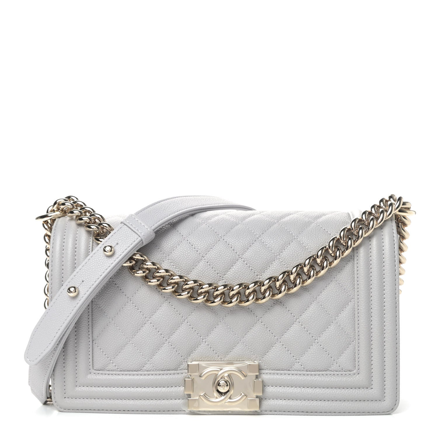 Chanel Caviar Quilted Medium Boy Flap Grey 1 of 4