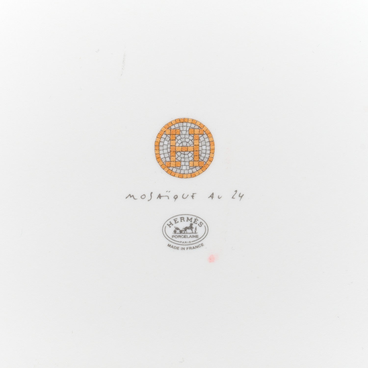 Hermes Porcelain Mosaique au 24 Gold Sushi Plate 4 of 6