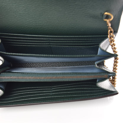 Gucci Calfskin Garden Dionysus Chain Wallet Emerald 5 of 9