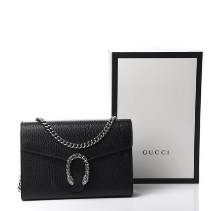 Gucci Calfskin Mini Dionysus Chain Wallet Black 13 of 13