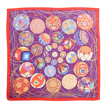 Hermes Cashmere Silk l' Art Du Temari Shawl 140 1 of 7