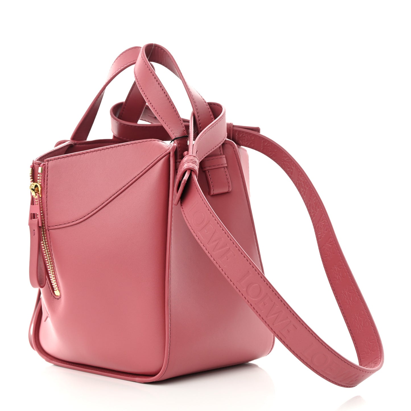 Calfskin Compact Hammock Shoulder Bag Plumrose