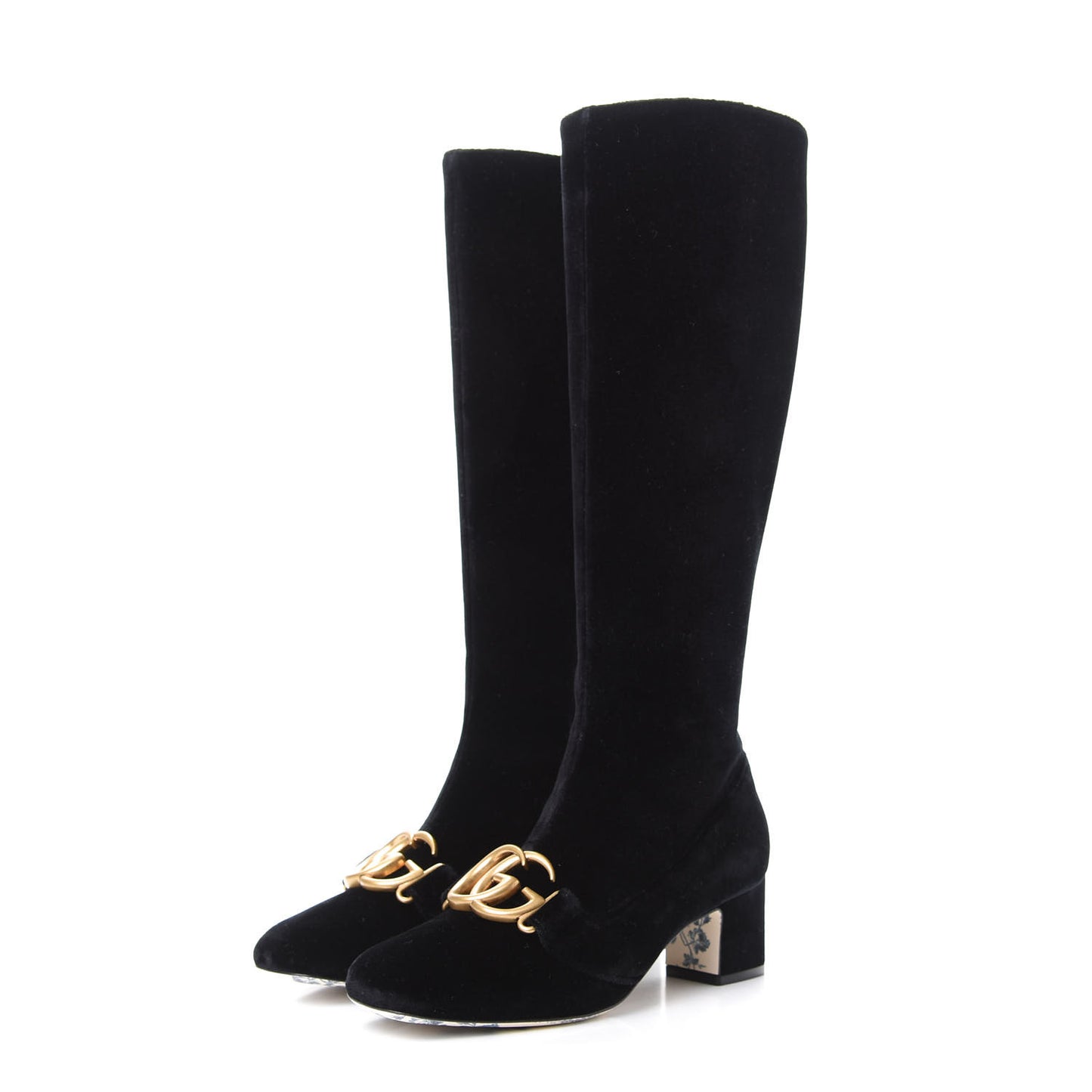 Velvet GG Victoire 55mm Boots 35.5 Black