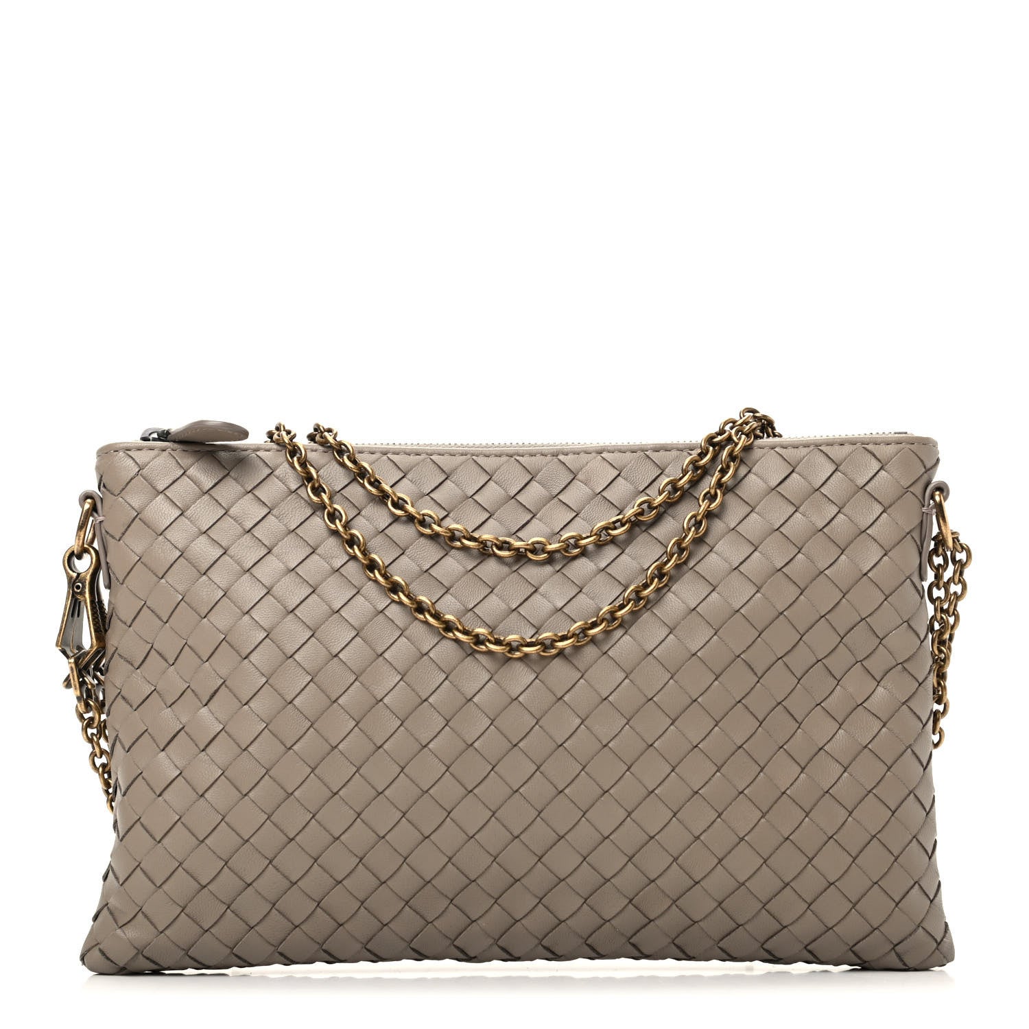 Bottega Veneta Nappa Intrecciato Crossbody Clutch Bag Limestone 1 of 10