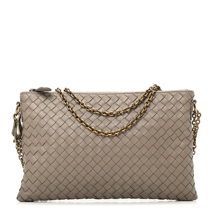 Bottega Veneta Nappa Intrecciato Crossbody Clutch Bag Limestone 1 of 10