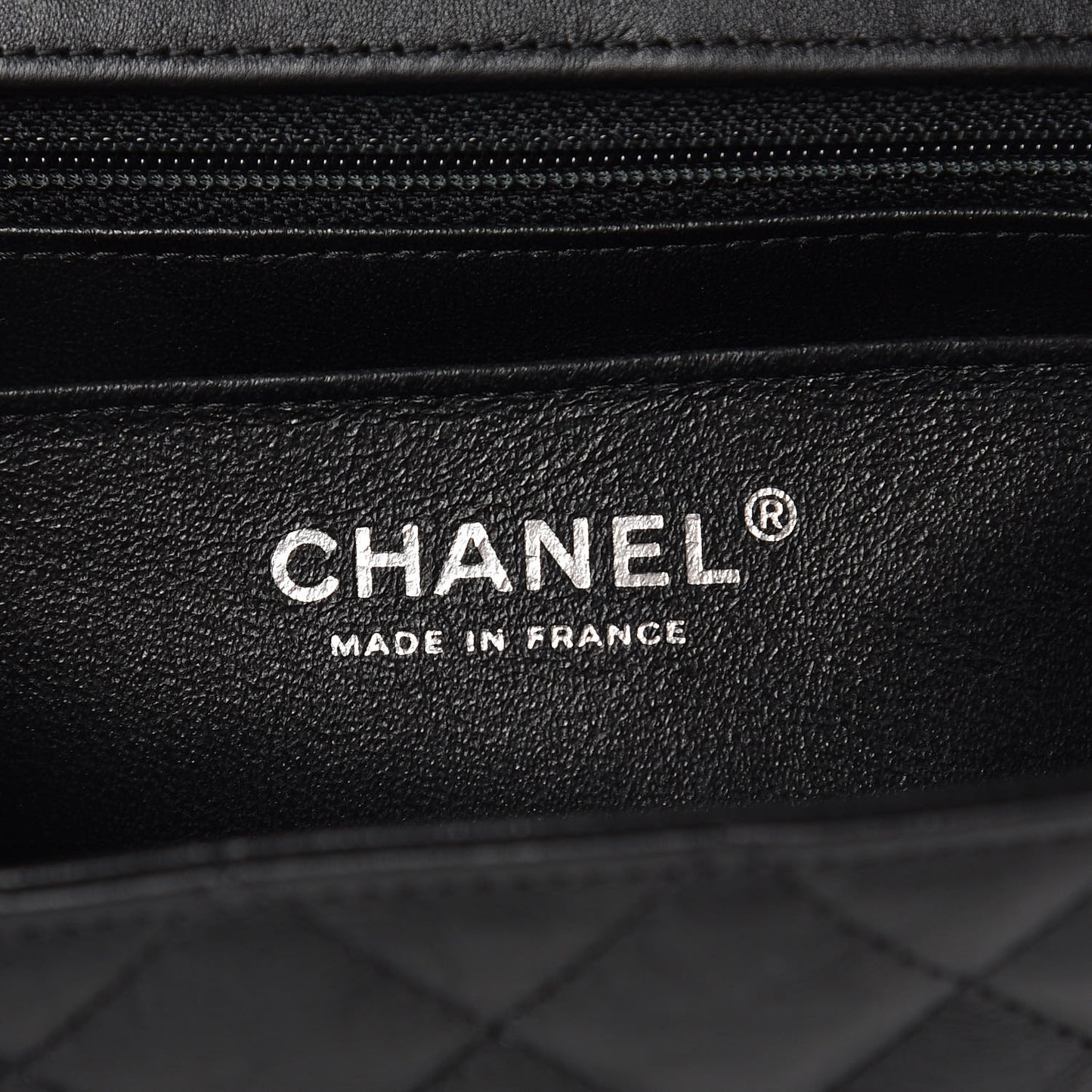 Crumpled Calfskin Quilted Mini Rectangular Flap So Black