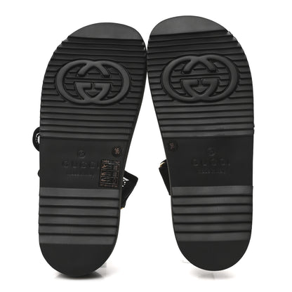 Gucci Tela Retino Kid Scamosciato Crystal GG Monogram Womens Dad Sandals 36 Black 6 of 8