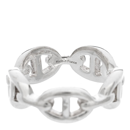 Hermes Sterling Silver PM Chaine d'Ancre Enchainee Band Ring 54 6.75 5 of 8
