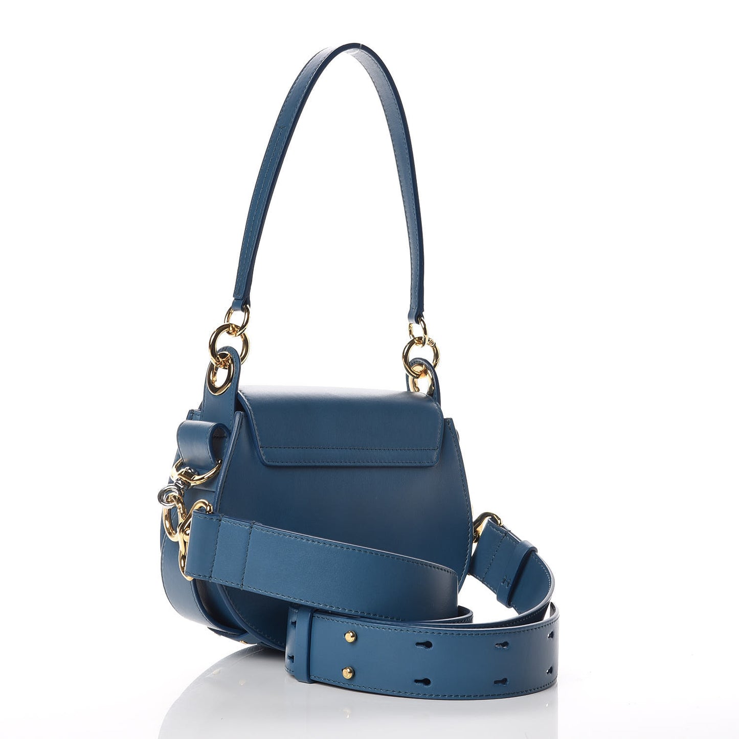 Calfskin Small Tess Bag Vinyl Blue