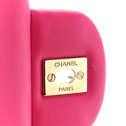 Chanel Lambskin Quilted Jumbo Double Flap Dark Pink 7 of 12