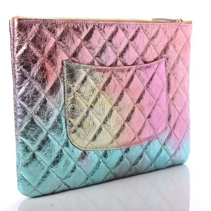 Chanel Metallic Goatskin Quilted Medium 2.55 Reissue Cosmetic Case Multicolor 3 of 8