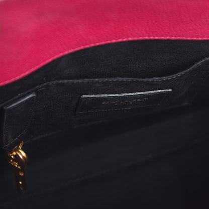 Saint Laurent Grained Calfskin Baby Sac De Jour Lipstick Fuchsia 7 of 8