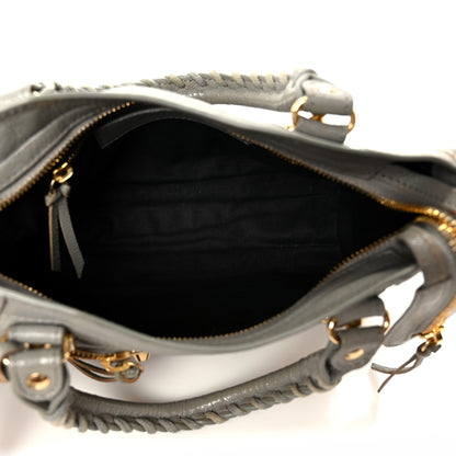 Balenciaga Chevre Gold Metallic Edge Hardware Mini City Gris Taupe 6 of 11